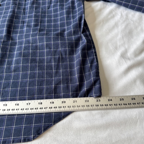 Jack Nicklaus Men's Long Sleeve Check Button Up Casual Dress Shirt Navy/Purple M - Picture 13 of 14
